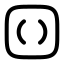 1 Stbracketsquare icon with stroke rounded style