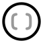 2 Ndbracketcircle icon with twotone rounded style