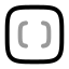 2 Ndbracketsquare icon with twotone rounded style