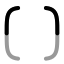 2 Ndbracket icon with twotone rounded style