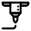 3 Dprinter icon with duotone rounded style