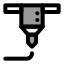3 Dprinter icon with duotone standard style