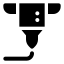 3 Dprinter icon with solid rounded style
