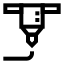 3 Dprinter icon with stroke sharp style