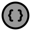 3 Rdbracketcircle icon with duotone standard style