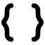 3 Rdbracket icon with solid rounded style