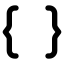3 Rdbracket icon with solid standard style