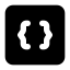 3 Rdbracketsquare icon with solid standard style