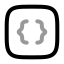 3 Rdbracketsquare icon with twotone rounded style