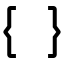 3 Rdbracket icon with stroke sharp style