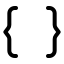 3 Rdbracket icon with stroke standard style