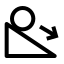 Acceleration icon with stroke sharp style