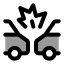 Accident icon with duotone standard style