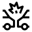 Accident icon with stroke sharp style