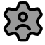 Accountsetting icon with duotone rounded style