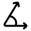 Acute icon with stroke rounded style