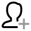 Addmale icon with twotone rounded style