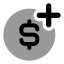 Addmoneycircle icon with bulk rounded style
