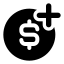 Addmoneycircle icon with solid rounded style