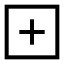 Addsquare icon with stroke sharp style
