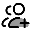 Addteam icon with duotone standard style
