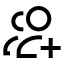 Addteam icon with stroke sharp style