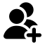Addteam icon with solid rounded style