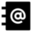 Addressbook icon with solid sharp style
