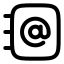 Addressbook icon with stroke rounded style