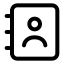 Addressbook icon with stroke standard style
