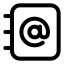 Addressbook icon with stroke standard style