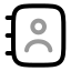 Addressbook icon with twotone rounded style
