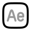 Adobeaftereffect icon with twotone rounded style