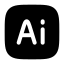 Adobeillustrator icon with solid rounded style