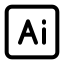 Adobeillustrator icon with stroke standard style