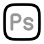Adobephotoshop icon with twotone rounded style