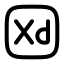 Adobexd icon with stroke rounded style