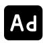 Advertisiment icon with solid standard style