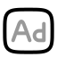 Advertisiment icon with twotone rounded style