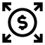 Affiliate icon with stroke sharp style
