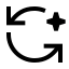Aiautorotate icon with stroke sharp style