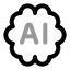 Aibrain icon with twotone rounded style