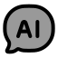 Aichat icon with duotone rounded style