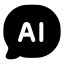 Aichat icon with solid rounded style