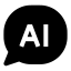 Aichat icon with solid sharp style