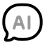 Aichat icon with twotone rounded style