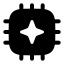 Aichip icon with solid rounded style