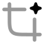 Aicrop icon with bulk rounded style