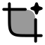 Aicrop icon with duotone rounded style