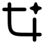 Aicrop icon with solid rounded style